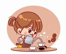 Image result for Coffee Cartoon Girl