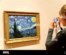 Image result for Van Gogh Starry Night in Museum