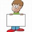 Image result for Cartoon Boy Holding Sign