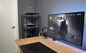 Image result for PS5 Gaming Setup TV On Desk