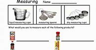 Image result for Dry Measuring Cup Worksheet