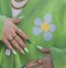 Image result for Green and White Nail Art