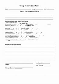 Image result for Group Therapy Case Notes Template