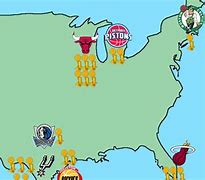 Image result for NBA USA Map Mideast