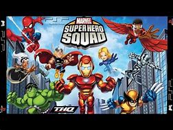 Image result for Marvel Super Hero Squad PSP