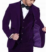 Image result for Purple Velvet Suit Men