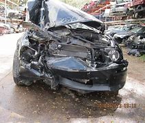 Image result for wrecked black mustang