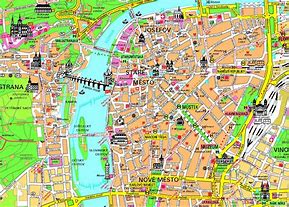 Image result for Map of Prague with Tourist Places