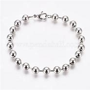 Image result for Stainless Steel Ball Chain Bracelet
