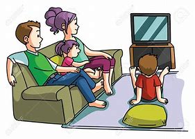 Image result for Family Watching TV Together Clip Art
