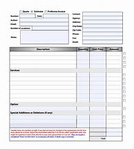 Image result for Estimate Invoice Templates Free Printable