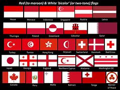 Image result for Red Flag with White Running through Horizontal