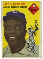 Image result for Jackie Robinson Autographed Baseball Card