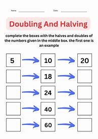 Image result for Doubling Numbers Worksheet