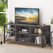 Image result for Wood and Metal Farmhouse TV Stand