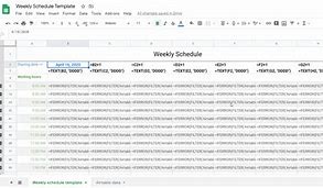Image result for Weekly Schedule Template Word Document
