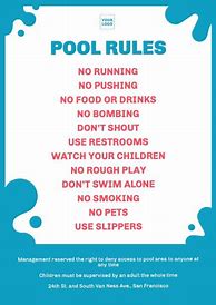 Image result for Example of Pool Rules