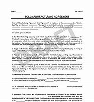 Image result for Toll Manufacturing Agreement