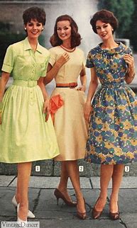 Image result for How a Women Dress Up in 1960s