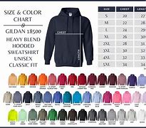 Image result for Hooded Sweatshirt Size Chart