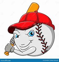 Image result for Cartoon Baseball with Face