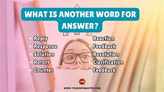 Image result for Another Word for Respond