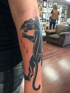Image result for Traditional Crawling Panther Tattoo