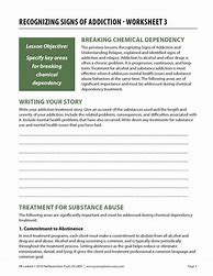 Image result for Mental Health and Addiction Worksheets