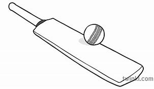Image result for Cricket Bat Drawing Sample