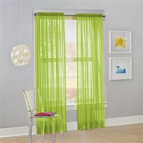 Image result for Grommet Semi Sheer Embroidered Apple Green Curtains