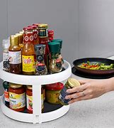Image result for 2 Tier Lazy Susan Turntable with Edges