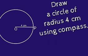 Image result for Circle of Radius 4 Cm