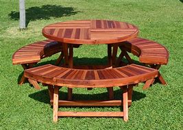 Image result for Folding Wood Picnic Table Bench