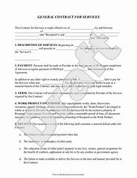 Image result for General Service Contract Template