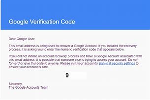 Image result for Verification Code for Gmail Account