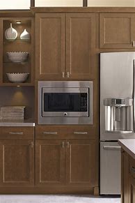 Image result for Built in Cedar Enclosure Microwave above the Stove