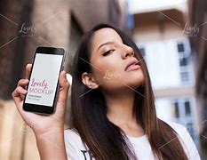 Image result for Lady Holding an iPhone