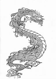 Image result for Chinese Dragon Line Art