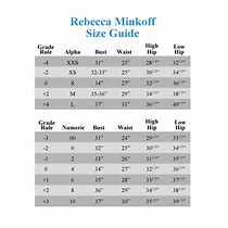 Image result for Rebecca Minkoff Size Chart