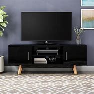 Image result for 75 Inch Black Wood TV Stand