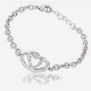 Image result for Gold Chain Bracelet with Swarovski Heart
