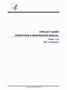 Image result for O&M Manuals Template