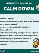 Image result for Calm Down Messages