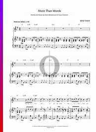 Image result for More than Words Piano Sheet Music