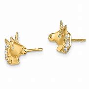 Image result for Gold Unicorn Earrings