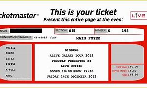 Image result for Blank Concert Ticket Template