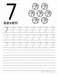 Image result for Writing Numeral Number 7
