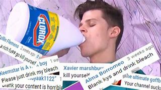 Image result for Guy Drinking Bleach