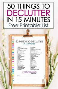 Image result for Decluttering Your Home Printable Guide