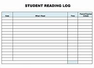 Image result for High School Reading Log Printable